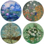 CARIBOU Coasters Bardak Altl (4 Para)(Water Lilies)