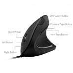 Anker Ergonomic Optical USB Wired Vertical Mouse 1000/1600 DPI