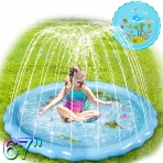 GUORUI Sprinkler ocuk ime Su Oyun Mat (Mavi)(170cm)