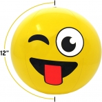 Big Mo's Toys 12 Para ime Plaj Topu Seti (Emoji)