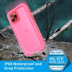 SPORTLINK iPhone 12 Pro Max Su Geirmez Klf-Pink