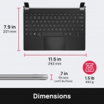 Brydge Pro+ Microsoft Surface Pro 7 Kablosuz Klavye-Silver
