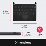 Brydge SPX+ Microsoft Surface Pro X in Kablosuz Klavye-Black