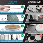 Zulay Kitchen Dekoratif  Bardak Altl(6adet)(Renkli)