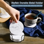 Qeedy Seramik Bardak Altl(6adet)(Beyaz)