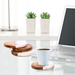 Divit Coasters Mantar Bardak Altl(Kahverengi)(4 Adet)