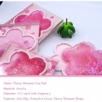 Broadsheet Dekoratif Bardak Altl���(2 adet)(Pembe)