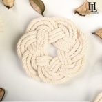 Lux Handmade Dekoratif Bardak Altl(10adet)(Beyaz)