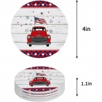 Custom Bed USA  Seramik Bardak Altl(4 adet)(Krmz)
