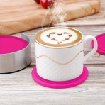 MarhJean Silikonlu Bardak Altl(Pembe)(8adet)