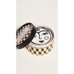 Jonathan Adler Dekoratif Bardak Altl(4 adet)(Beyaz-Siyah)