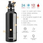 TOPOKO 740 mL elik Termos(Siyah)