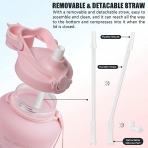 Fimibuke 3785 mL Silikon Termos(Pembe/Mor)