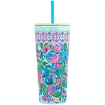 Lilly Pulitzer 710 mL elik Termos(Mavi)