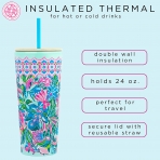 Lilly Pulitzer 710 mL elik Termos(Mavi)