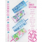 Lilly Pulitzer 710 mL elik Termos(Mavi)