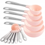 COOK WITH COLOR  12'li Paslanmaz �elik �l�� Ka����(Pembe)