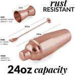 Zulay Kitchen 3 Para Paslanmaz elik Shaker Seti(Rose Gold)