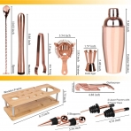 Artestia 13 Para Paslanmaz elik Shaker Seti (Rose Gold)