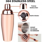 Artestia 13 Para Paslanmaz elik Shaker Seti (Rose Gold)