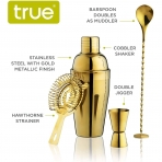 True  4 Para Paslanmaz elik Shaker Seti (Gold)