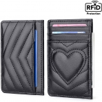 AUNER LEATHER RFID Korumal Erkek Deri Kartlk (Siyah)