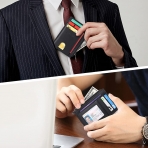Generic RFID Korumal Erkek Deri Kartlk (Siyah)
