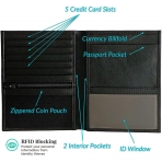 123 Cheap Checks RFID Korumal� Erkek Deri Pasaportluk (Siyah)