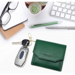 Badiya RFID Korumal� Kad�n Deri C�zdan (Ye�il)