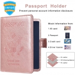 Caweet RFID Korumal Kadn Deri Pasaportluk (Rose Gold)
