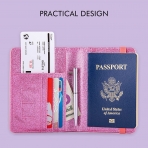 Caweet RFID Korumal Kadn Deri Pasaportluk (Koyu Pembe)