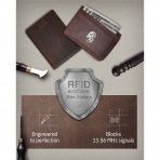 Access Denied RFID Korumal Erkek Deri Czdan (Kahverengi)