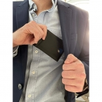 Avera  RFID Korumal Erkek Deri Kartlk (Siyah)