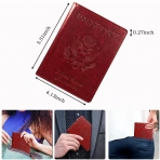 FULLBELL RFID Korumal Kadn Deri Pasaportluk(Kahverengi/Krmz)