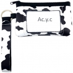 Ac.y.c RFID Korumal� Kad�n Deri C�zdan (Siyah Beyaz)