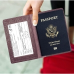 AGBIADD RFID Korumal Erkek Deri Pasaportluk (Mor)