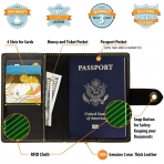 Villini RFID Korumal Erkek Deri Pasaportluk (Siyah)