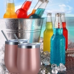 Skylety Paslanmaz �elik ��ki Termosu (2 Adet) (Rose Gold)