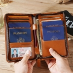POLARE ORIGINAL RFID Korumal Kadn Deri Pasaportluk (Brown)