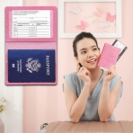 Sizobi RFID Korumal Kadn Deri Pasaportluk (Pembe)