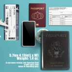 Sizobi RFID Korumal Kadn Deri Pasaportluk (Koyu Yeil)