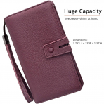 Bveyzi RFID Korumal� Kad�n Deri C�zdan (Mor)