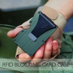 DONWORD RFID Korumal Erkek Alminyum Kartlk (Yeil)