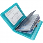 GDTK RFID Korumal Kadn Deri Pasaportluk (Sky Blue)