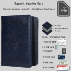 GDTK RFID Korumal Kadn Deri Pasaportluk (Lacivert)
