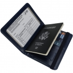 GDTK RFID Korumal Kadn Deri Pasaportluk (Lacivert)