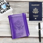 GDTK RFID Korumal Kadn Deri Pasaportluk (Mor)