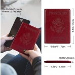Cokokert  RFID Korumal Erkek Deri Pasaportluk (Krmz)