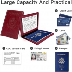Cokokert  RFID Korumal Erkek Deri Pasaportluk (Krmz)