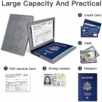 Cokokert  RFID Korumal Erkek Deri Pasaportluk (Gri)